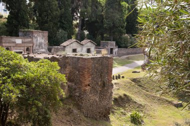 bir kere nekropol kalıntıları gömülü şehir Pompei, İtalya