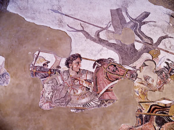 The famous mosaic of Alexander the Great from Pompeii — Stock Photo, Image