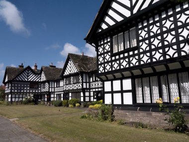 port Sunlight wirral cheshire İngiltere'nin Tudor tarzı evler