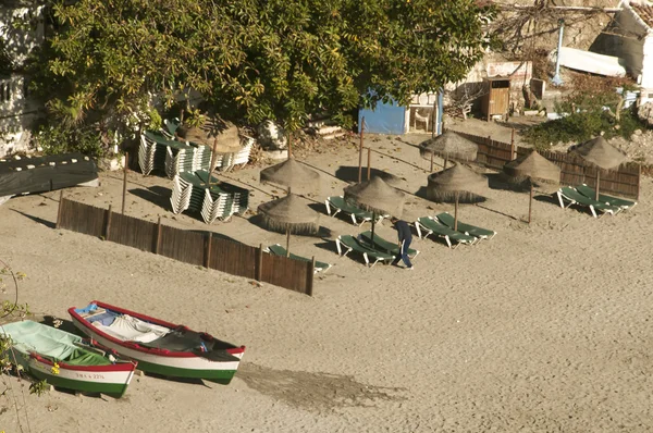 Le spiagge di Nerja sulla Costa Del Sol Andalucia Spagna — Foto Stock