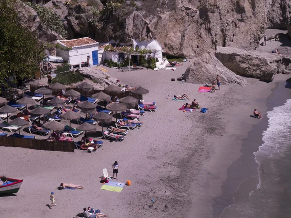 De stranden van nerja op de andalucia costa del sol Spanje — Stockfoto