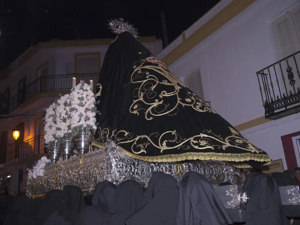 Velikonoční procesí v nerja na jižní Španělsko Andalusie costa del sol — Stock fotografie