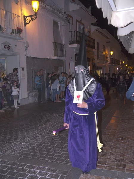 The Easter processions in Nerja on the Costa del Sol Andalucia Southern Spain — Stock Photo, Image