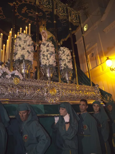 The Easter processions in Nerja on the Costa del Sol Andalucia Southern Spain — Stock Photo, Image