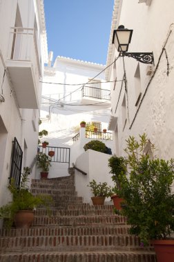 The Narrow Streets of Frigiliana in Andalucia Spain clipart