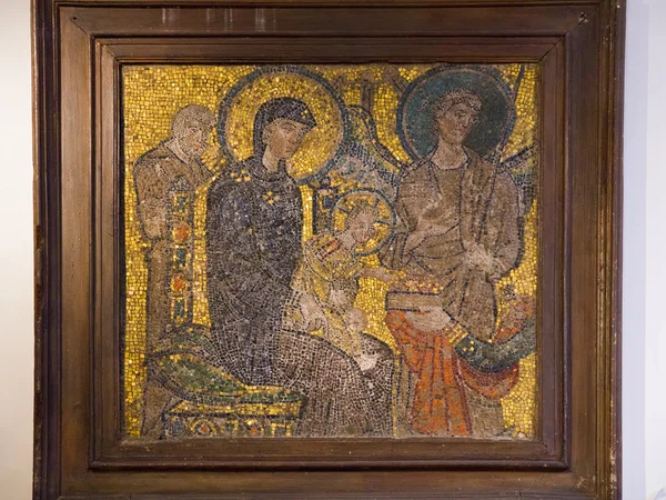 Pannello mosaico del XIII secolo a Santa Maria Cosmedin a Roma — Foto Stock