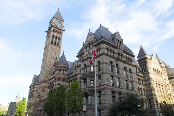 City Hall in the modern city of Toronto in Eastern Canada