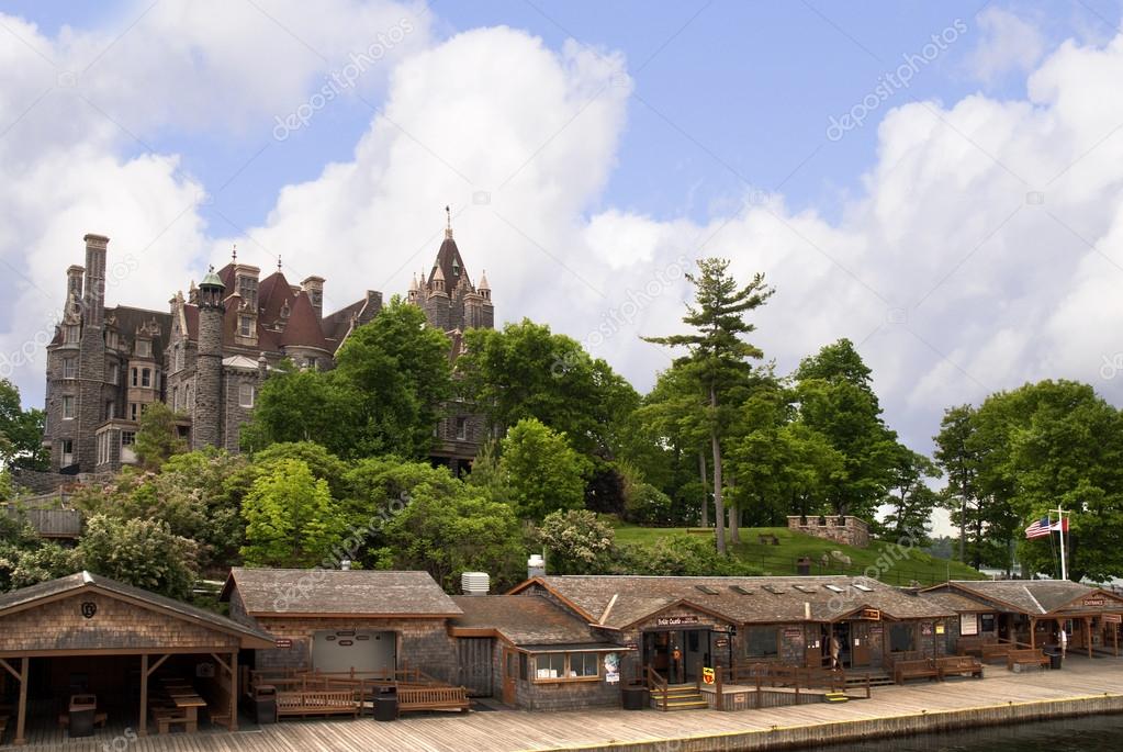 The beautiful Boldt castle on Heart Island in the St Lawrence River between Canada and the USA