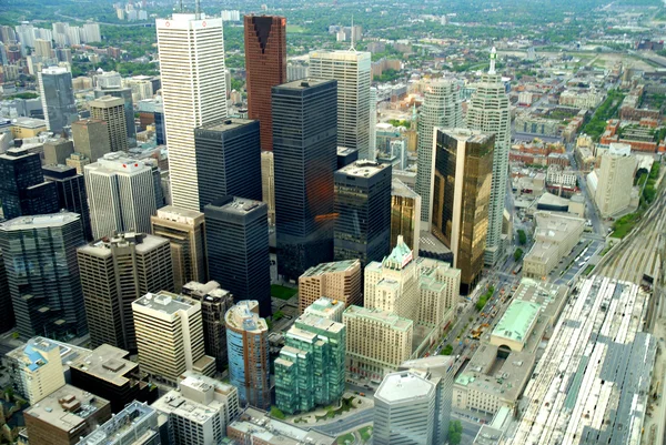 View from the top of the CN Tower in Toronto Canada Stock Photo