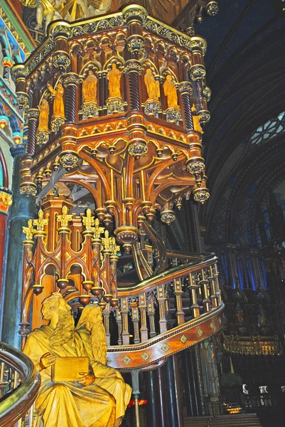 A Catedral de Notre Dame em Montreal, Canadá — Fotografia de Stock