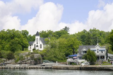 ABD ve Kanada sınırında st lawrence Nehri üzerinde 1000 Islands.