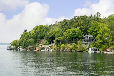 ABD ve Kanada sınırında st lawrence Nehri üzerinde 1000 Islands.