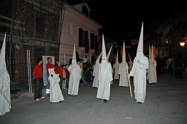 Velikonoční procesí v Benalmádena Španělsko — Stock fotografie