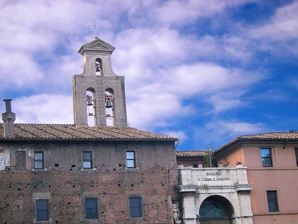 Basilikan Saint Cosmas Och Damian Titulär Kyrka Rom Italien Det — Stockfoto