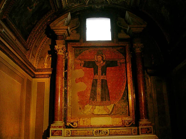Aziz Cosmas Damian Bazilikası Talya Nın Başkenti Roma Bulunan Bir — Stok fotoğraf