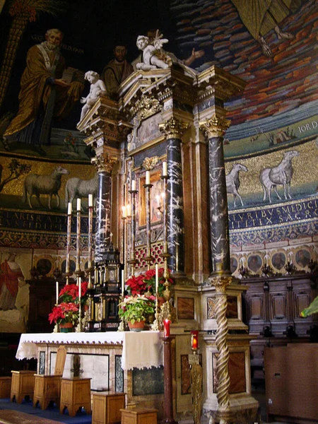 Basílica São Cosme Damião Uma Igreja Titular Roma Itália Tornou — Fotografia de Stock