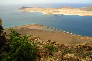 lanzarote, Kanarya Adaları'nın volkanik adadaki mirador bakış açısı