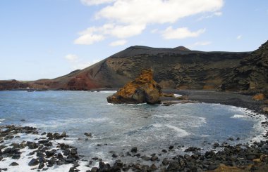 El Golfo on the volcanic Atlantic island of Lanzarote in the Canary Islands