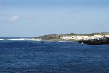El Golfo on the volcanic Atlantic island of Lanzarote in the Canary Islands