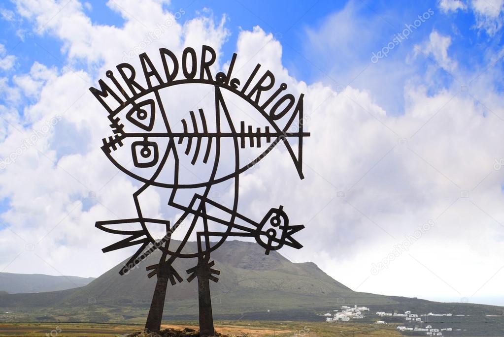 The Mirador Viewpoint on the Volcanic Island of Lanzarote in the Canary Islands