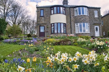 grassington yorkshire dales ve linton köye düşer