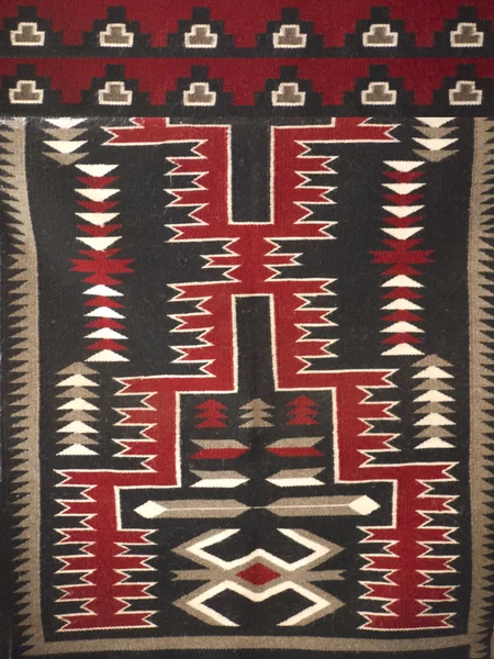 Navajo designs on rug in Arizona USA — Stock Photo, Image