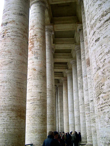Die Beeindruckende Kolonade Rund Den Petersplatz Rom Italien — Stockfoto