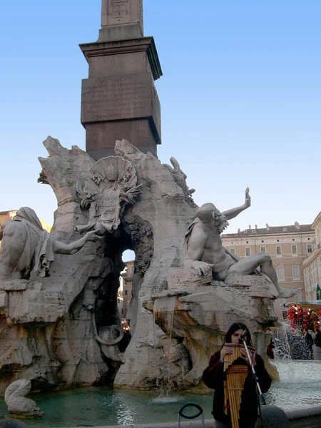 Piazza Navona Christmas Market Mercado Natal Mais Famoso Roma Chamado — Fotografia de Stock