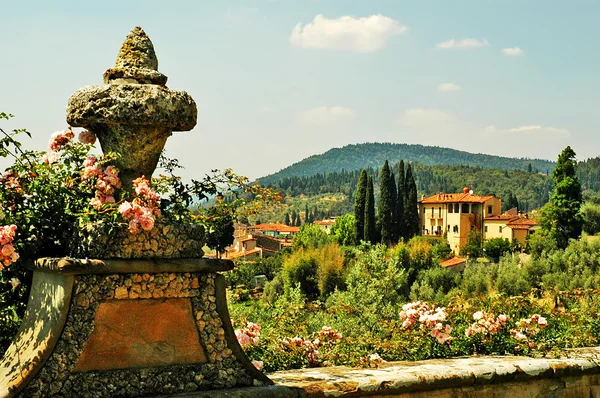 Giardino all'italiana a Settignano in Toscana Italia — Foto Stock