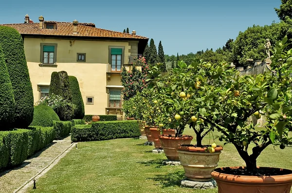 Italian Garden at Settignano in Tuscany Italy — Stock Photo, Image