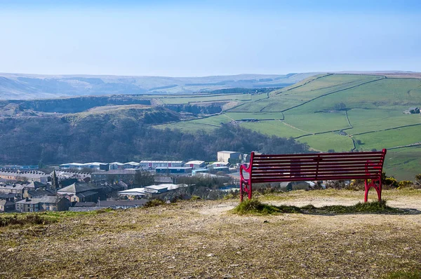 Surplombant Ville Lancashire Rawtenstall Une Ville Industrielle Industrielle Florissante Paysage — Photo