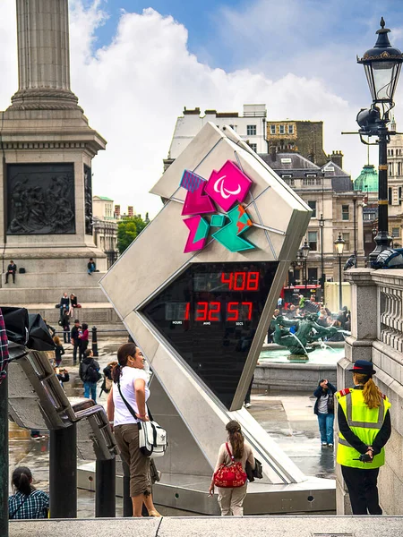 Countdown Clock Trafalgar Square London England London Olympics 2012 — Stock Photo, Image