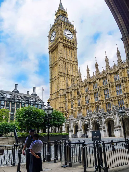 Вестминстерский Дворец Служит Местом Встречи Палаты Общин Палаты Лордов Двух — стоковое фото