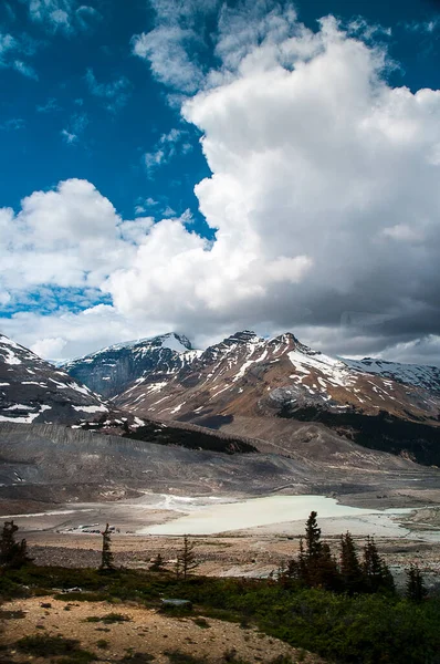 Lac Glacier Dans Parc National Jasper Dans Ouest Canada — Photo