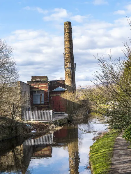 Der Leeds Liverpool Canal Verläuft Durch Die Stadt Burnley Das — Stockfoto