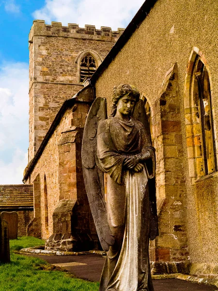 Angel Churchyard All Hallows Church Great Mitton Lancashire Anglican Parish — Stock Photo, Image