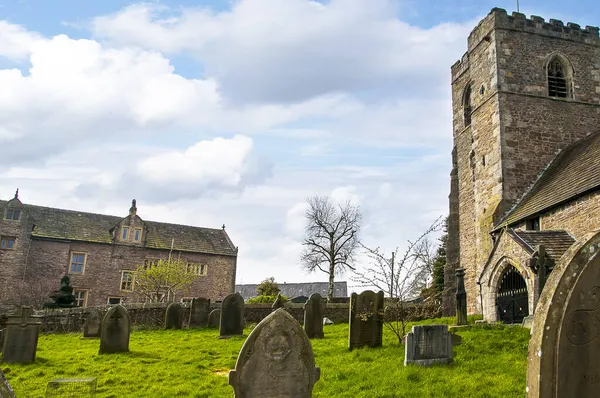 Churchyard All Hallows Church Great Mitton Lancashire Anglican Parish Church — Stock Photo, Image