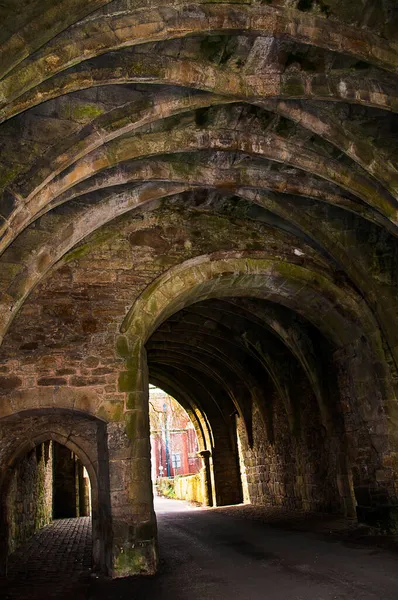 Whalley Kloster Ribble Valley Lancashire Ligger Vid Stranden Floden Calder — Stockfoto