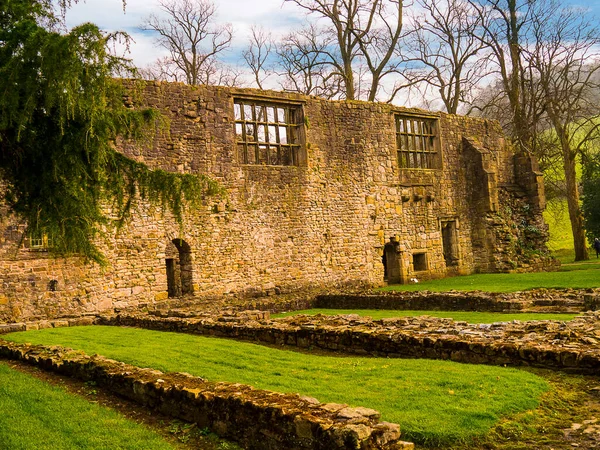 Abadía Whalley Valle Del Ribble Lancashire Está Orillas Del Río — Foto de Stock