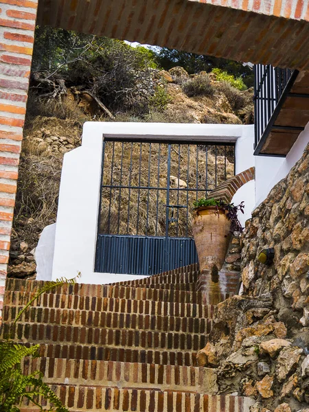 Frigiliana Uno Los Pueblos Blancos Más Bellos Zona Sur España — Foto de Stock