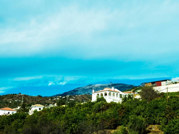 Bergsvägar Axarquia Området Costa Del Sol Södra Spanien Detta Bergiga — Stockfoto