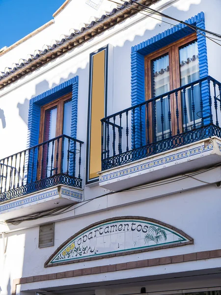 Arquitectura Nerja Costa Del Sol Sur España Abarca Desde Cabañas — Foto de Stock