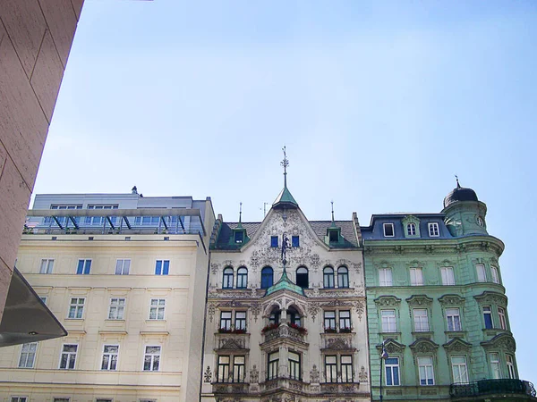 Viena Uma Cidade Belas Praças Edifícios Esta Praça Onde Fonte — Fotografia de Stock