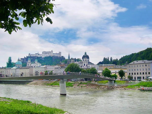 Salzach Een Rivier Die Door Salzburg Oostenrijk Stroomt Het 227 — Stockfoto