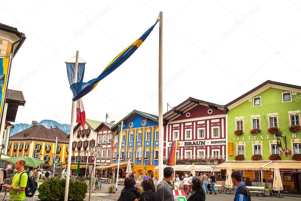 Mondsee, a town in the Upper Austria on the shore of the lake Mondsee. Mondsee Abbey was the site of the wedding of Maria and Baron von Trapp in The Sound of Music. The Salzkammagut is the Lake District of Salzburg and the countryside is beautiful