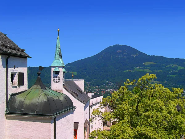 Hohensalzburg Fort Geeft Niet Alleen Stad Salzburg Zijn Naam Maar — Stockfoto