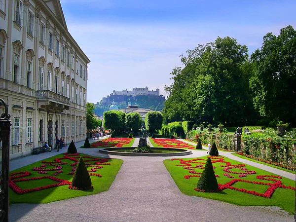 Mirabel Gardens Vacker Offentlig Park Centrum Salzburg Österrike — Stockfoto