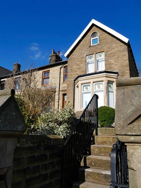 The houses along this road were once inhabited by Cotton Mill and Coal Mine managers of Burnley. The cotton mills and mines have long gone but these large houses remain. Time has made them spooky and forbidding