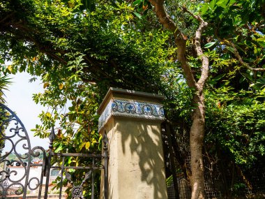 Stylish Gate on the isle of Capri.Capri has been a resort island since Roman times . It is situated in the Bay of Naples and is covered with architecture from all the successive generations
