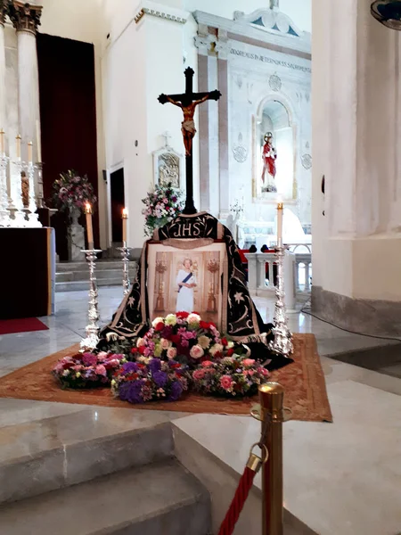 Katolska Katedralen Mary Crowned Gibraltarklippan Vid Infarten Till Medelhavet Efter — Stockfoto